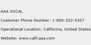 AAA SOCAL Phone Number Customer Service