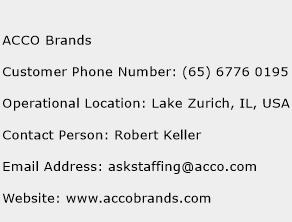 ACCO Brands Phone Number Customer Service
