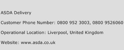 ASDA Delivery Phone Number Customer Service