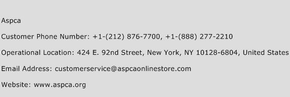 ASPCA Phone Number Customer Service