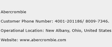 Abercrombie Phone Number Customer Service