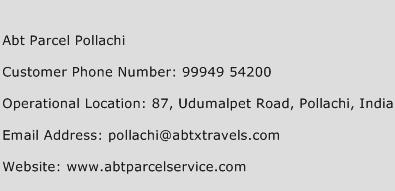 Abt Parcel Pollachi Phone Number Customer Service
