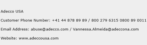 Adecco USA Phone Number Customer Service