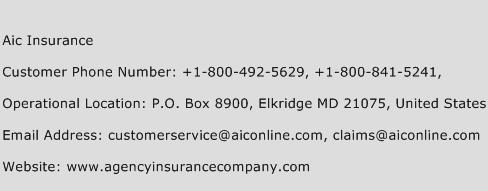 Aic Insurance Phone Number Customer Service