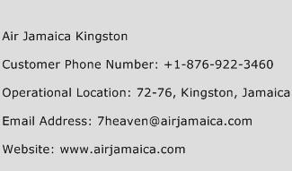 Air Jamaica Kingston Phone Number Customer Service