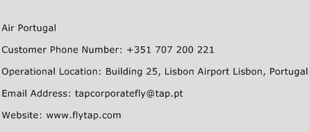 Air Portugal Phone Number Customer Service
