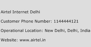 Airtel Internet Delhi Phone Number Customer Service