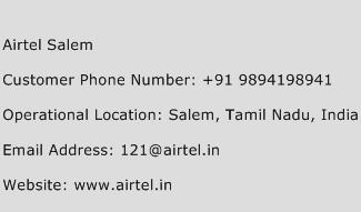 Airtel Salem Phone Number Customer Service