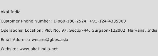Akai India Phone Number Customer Service