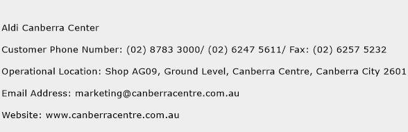Aldi Canberra Center Phone Number Customer Service