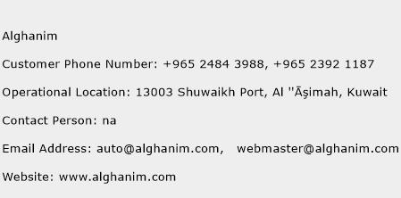 Alghanim Phone Number Customer Service