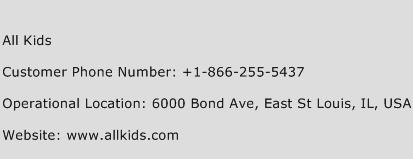 All Kids Phone Number Customer Service