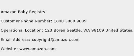 Amazon Baby Registry Phone Number Customer Service