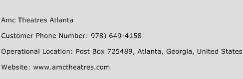 Amc Theatres Atlanta Phone Number Customer Service