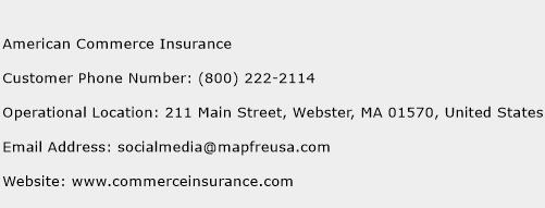 American Commerce Insurance Phone Number Customer Service