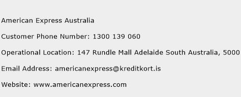American Express Australia Phone Number Customer Service