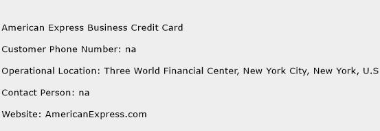 American Express Business Credit Card Phone Number Customer Service