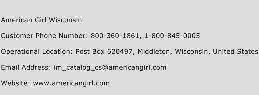 American Girl Wisconsin Phone Number Customer Service