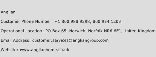 Anglian Phone Number Customer Service