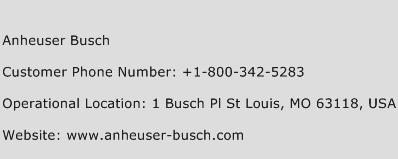 Anheuser Busch Phone Number Customer Service