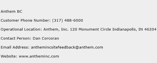 Anthem BC Phone Number Customer Service