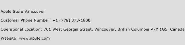 Apple Store Vancouver Phone Number Customer Service