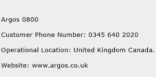 Argos 0800 Phone Number Customer Service