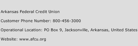Arkansas Federal Credit Union Phone Number Customer Service