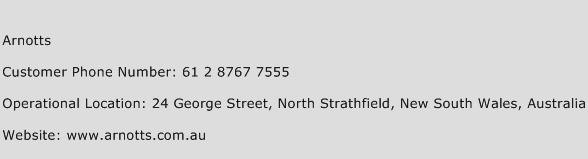 Arnotts Phone Number Customer Service