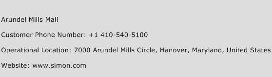 Arundel Mills Mall Phone Number Customer Service