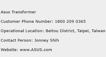 Asus Transformer Phone Number Customer Service