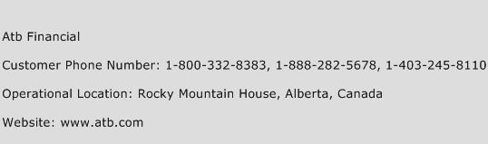 Atb Financial Phone Number Customer Service