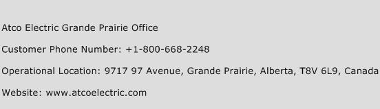 Atco Electric Grande Prairie Office Phone Number Customer Service