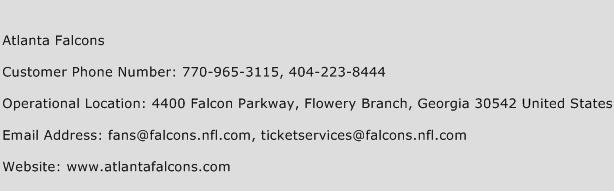 Atlanta Falcons Phone Number Customer Service