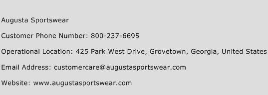 Augusta Sportswear Phone Number Customer Service