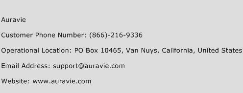 Auravie Phone Number Customer Service