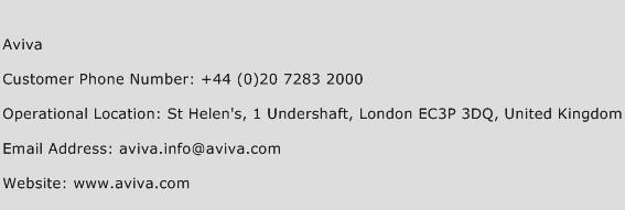 Aviva Phone Number Customer Service