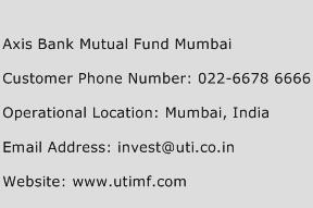 Axis Bank Mutual Fund Mumbai Phone Number Customer Service
