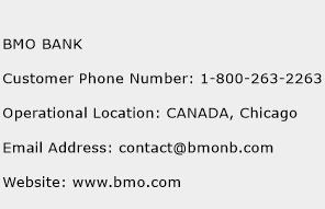 BMO Bank Phone Number Customer Service