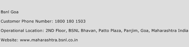 BSNL Goa Phone Number Customer Service