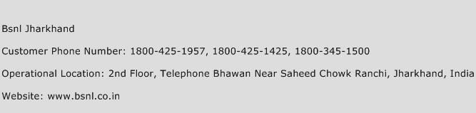 BSNL Jharkhand Phone Number Customer Service