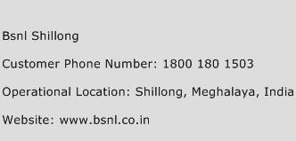 BSNL Shillong Phone Number Customer Service