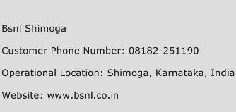 BSNL Shimoga Phone Number Customer Service