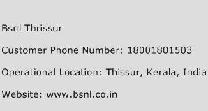 BSNL Thrissur Phone Number Customer Service