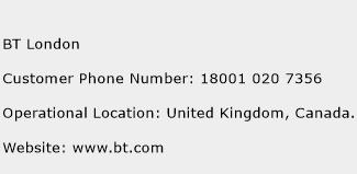 BT London Phone Number Customer Service