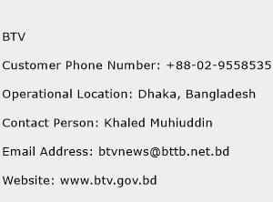 BTV Phone Number Customer Service