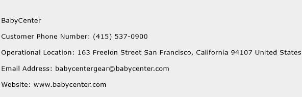 BabyCenter Phone Number Customer Service