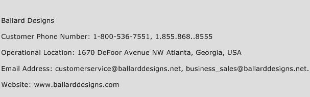 Ballard Designs Phone Number Customer Service