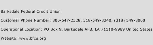 Barksdale Federal Credit Union Phone Number Customer Service