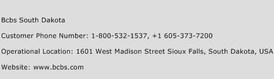 Bcbs South Dakota Phone Number Customer Service